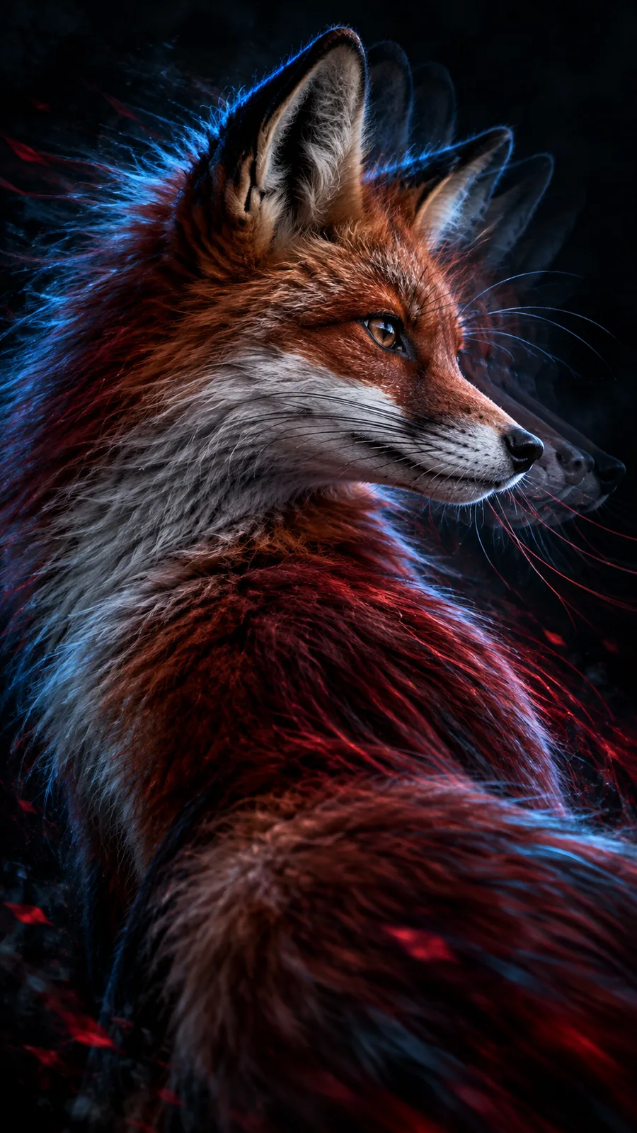 Painted portrait animated with restrained expression