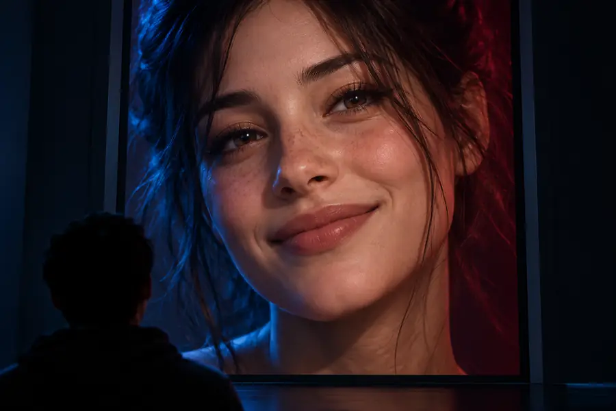 Animated portrait with a natural smile